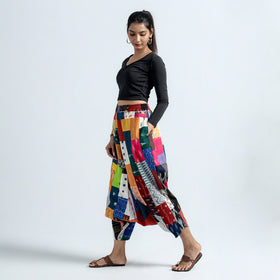 Multicolor - Block Printed Handmade Patchwork Cotton Harem Pant