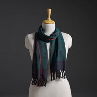 Green - Kumaun Handwoven Pure Merino Wool Scarf 231