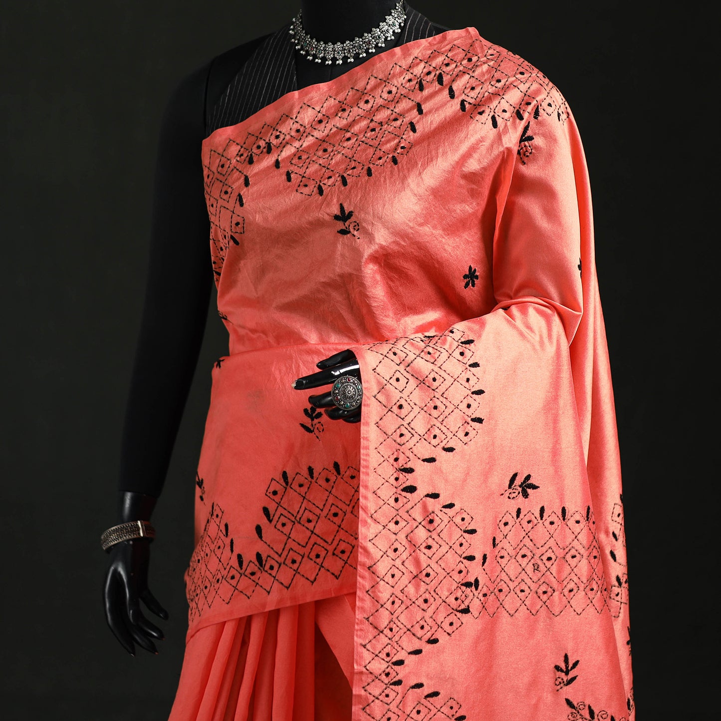 Hand Embroidered Silk Saree 79
