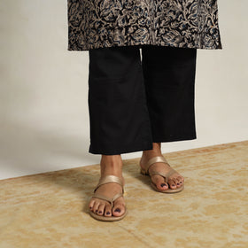 Black - printed cotton kalamkari kurta set 01 - handcrafted