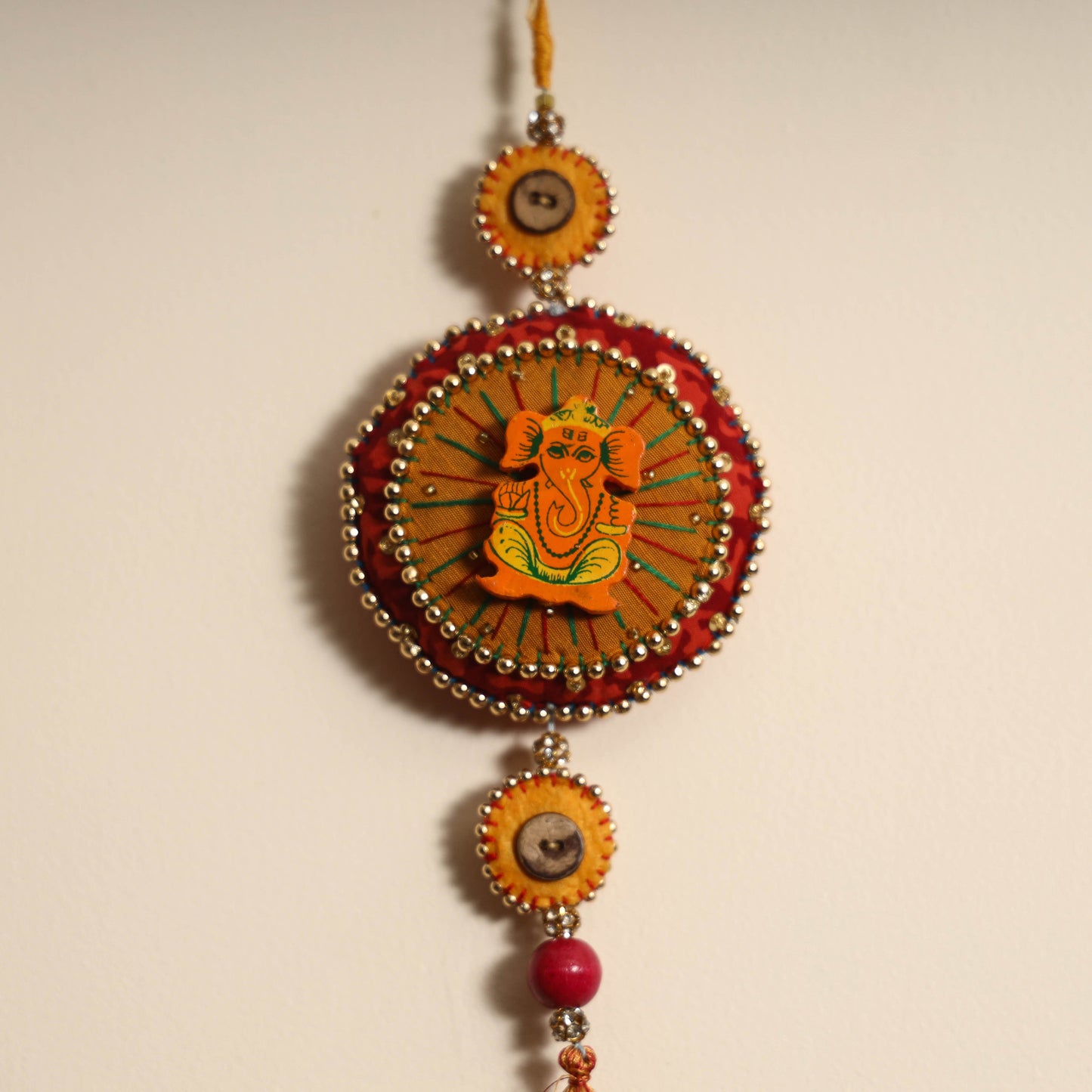 Ganesha - Handmade Felt & Beadwork Wall Hanging