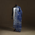 Blue - Akola Hand Block Print Natural Dyed Kota Doria Cotton Dupatta 33