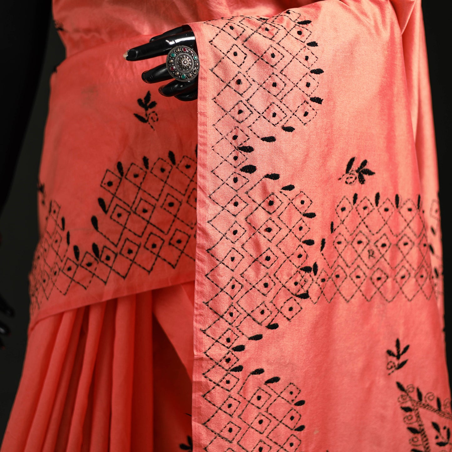 Hand Embroidered Silk Saree 79