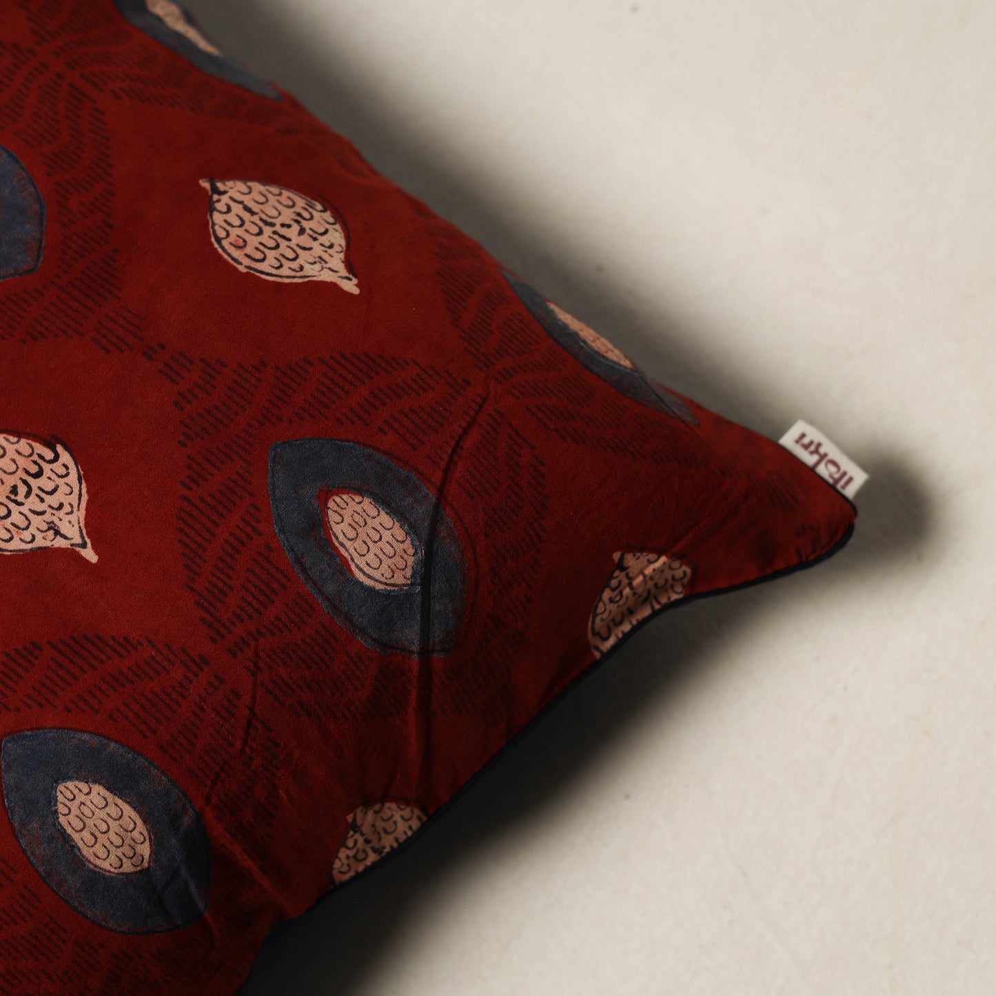 Ajrakh Hand Block Print Cushion Cover (16 x 16 in) 65