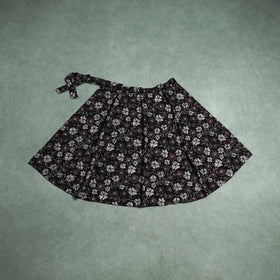Bagru Hand Block Print Natural Dyed Cotton Wrap Around Skirt 06