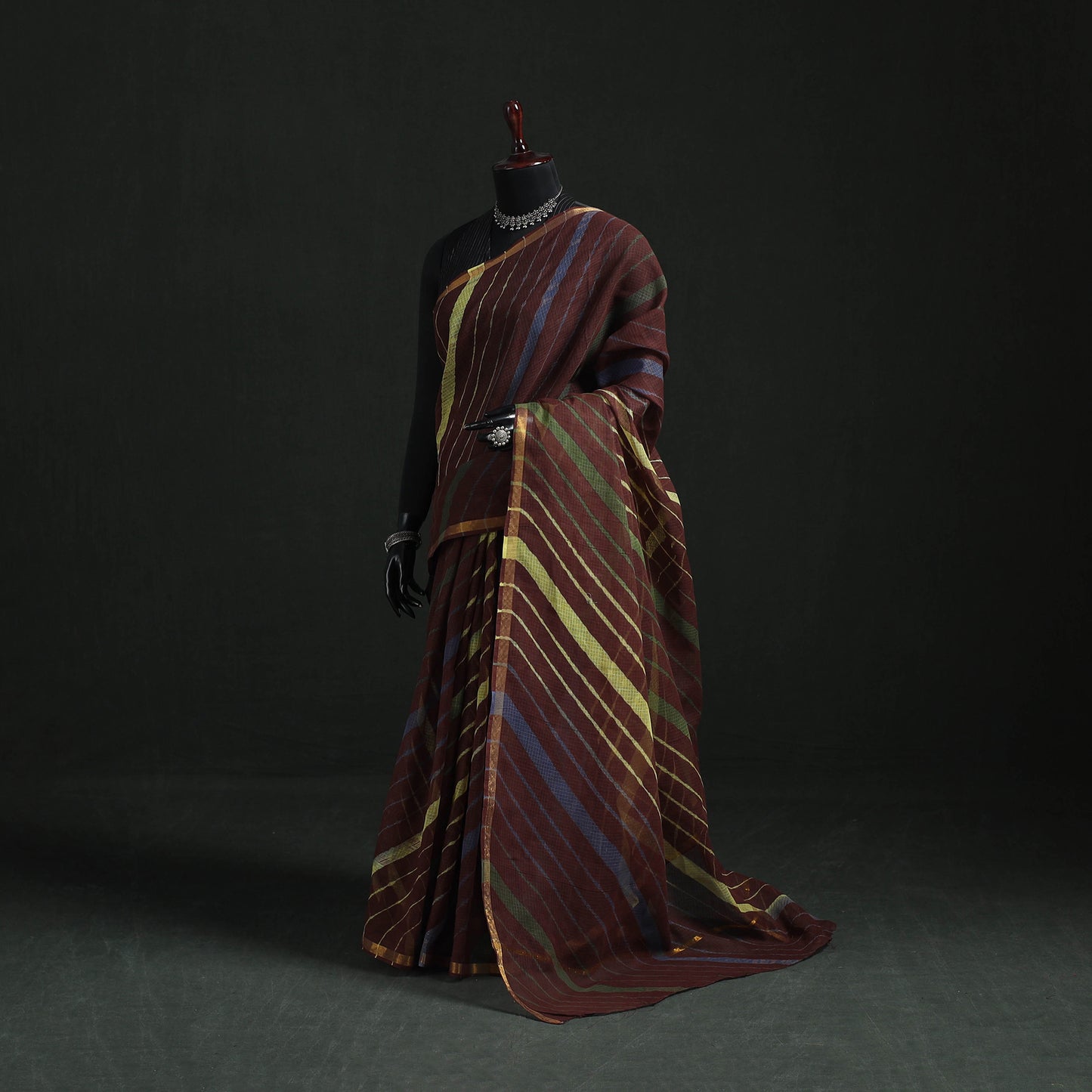 Tie-Dye Kota Doria Cotton Leheriya Saree 14