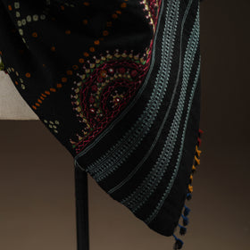 Kutch Bandhani Handwoven Neran Hand Embroidery Merino Wool Shawl 50