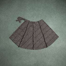 Bagru Hand Block Print Natural Dyed Cotton Wrap Around Skirt 07