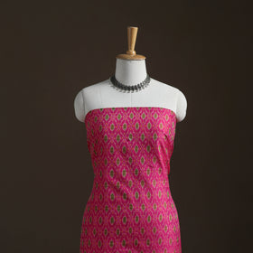 Pochampally Ikat Handloom Sico Unstitched Dress Material: Kurta with Dupatta 23