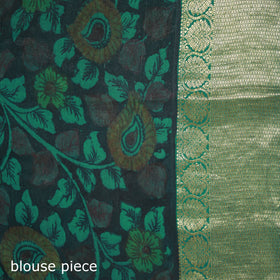 Kanjeevaram Pure Handloom Mulberry Silk Handpainted Srikalahasti Pen Kalamkari Saree with Zari Work 21