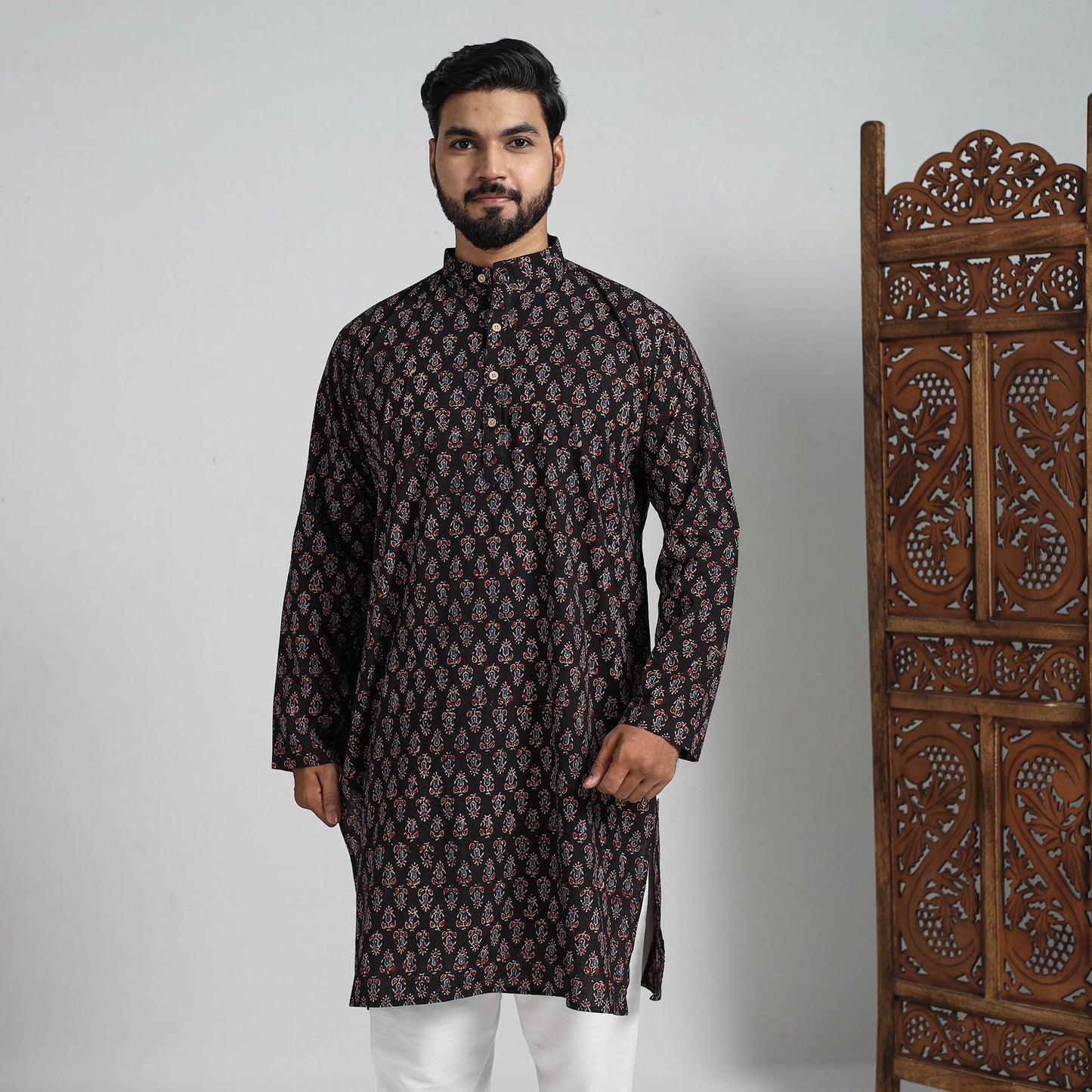 ajrakh Men's Long kurta