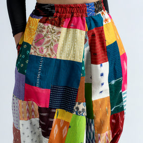 Multicolor - Block Printed Handmade Patchwork Cotton Harem Pant