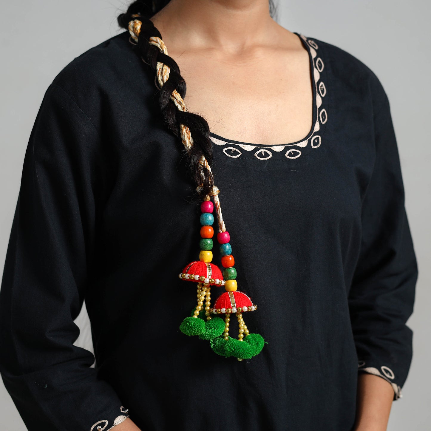 Thread Braided & Bead Work Hair Parandi 09