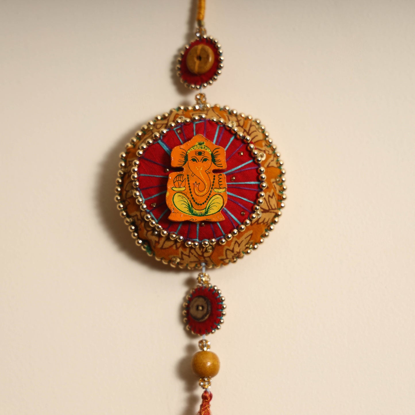 Ganesha - Handmade Felt & Beadwork Wall Hanging