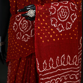 Kutch Bandhani Tie-Dye Cotton Saree 35