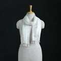 Handwoven Banarasi Pure Silk Stole with Tassels 06