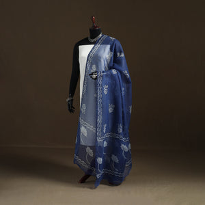 Akola Hand Block Print Natural Dyed Kota Doria Cotton Dupatta 34