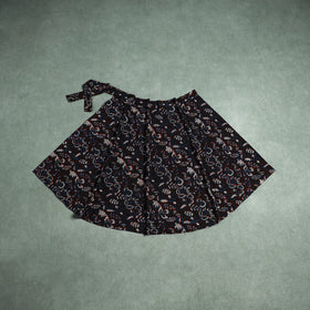 Bagru Hand Block Print Natural Dyed Cotton Wrap Around Skirt 10