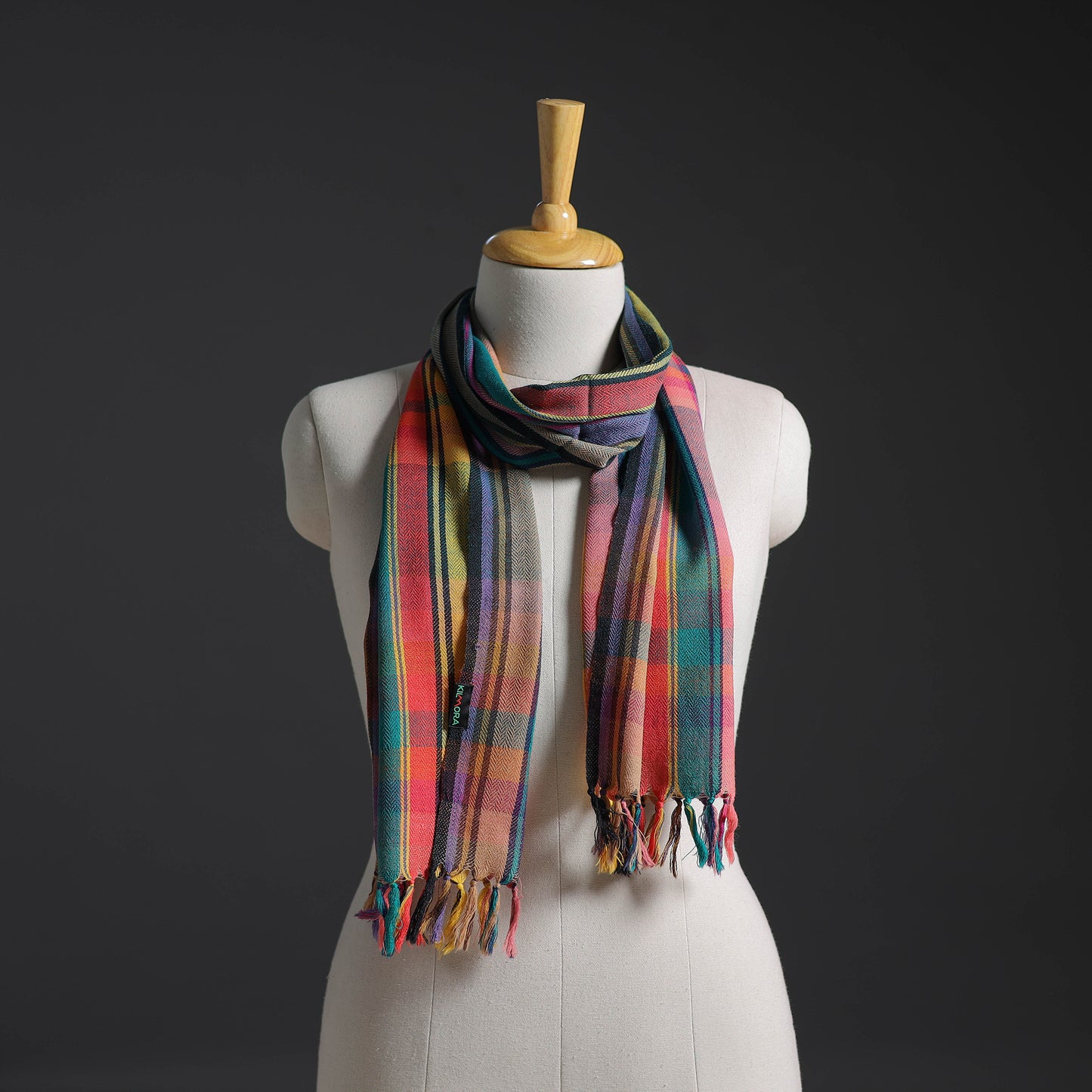 Multicolor - Kumaun Handwoven Pure Merino Wool Scarf 233