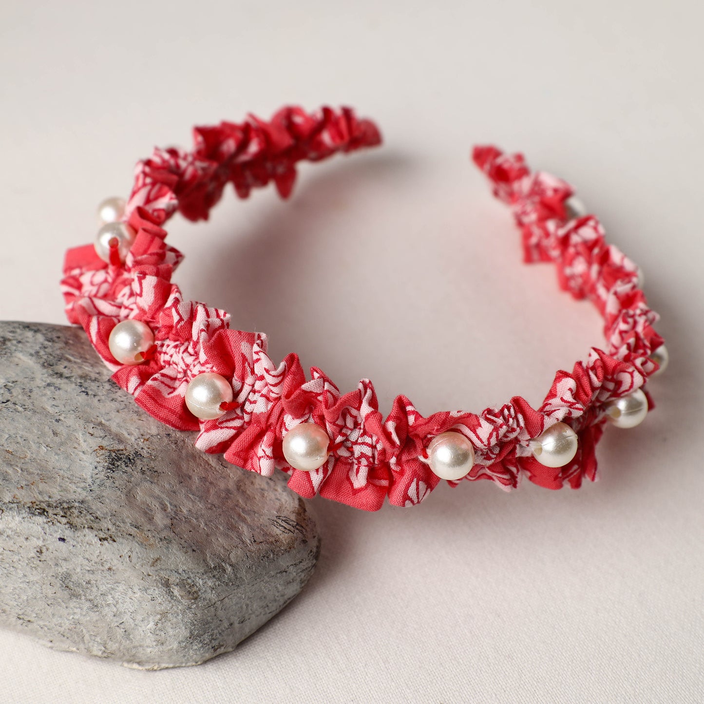  Handmade Fabart & Beadwork Hair Band