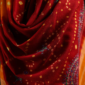 Kutch Bandhani Handwoven Neran Hand Embroidery Merino Wool Shawl 51