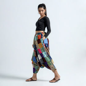 patchwork harem pant