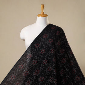 Black Cotton Sambalpuri Ikat Fabric