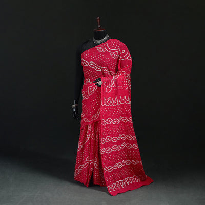 Kutch Bandhani Tie-Dye Cotton Saree 37