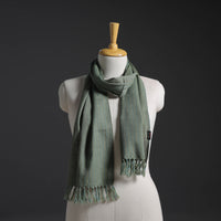 Green - Kumaun Handwoven Pure Merino Wool Scarf 234