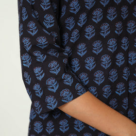 Blue - Bagh Block Printed Cotton Kurta with Palazzo & Dupatta Set 19