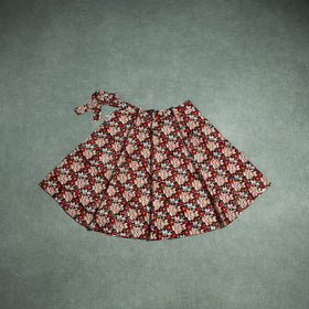 Bagru Hand Block Print Natural Dyed Cotton Wrap Around Skirt 12