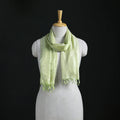 Handwoven Banarasi Pure Silk Stole with Tassels 07