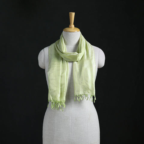 Handwoven Banarasi Pure Silk Stole with Tassels 07
