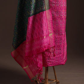 Pochampally Ikat Handloom Sico Unstitched Dress Material: Kurta with Dupatta 24