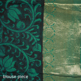 Kanjeevaram Pure Handloom Mulberry Silk Handpainted Srikalahasti Pen Kalamkari Saree with Zari Work 22