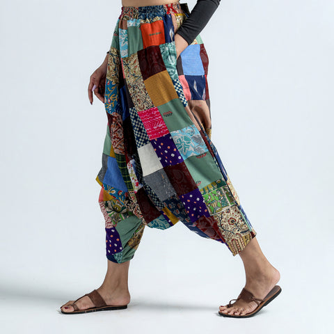 patchwork harem pant