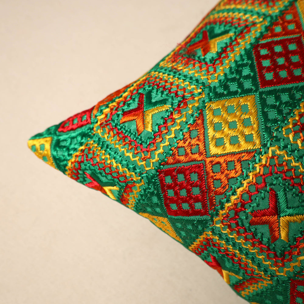 Phulkari Cushion Cover