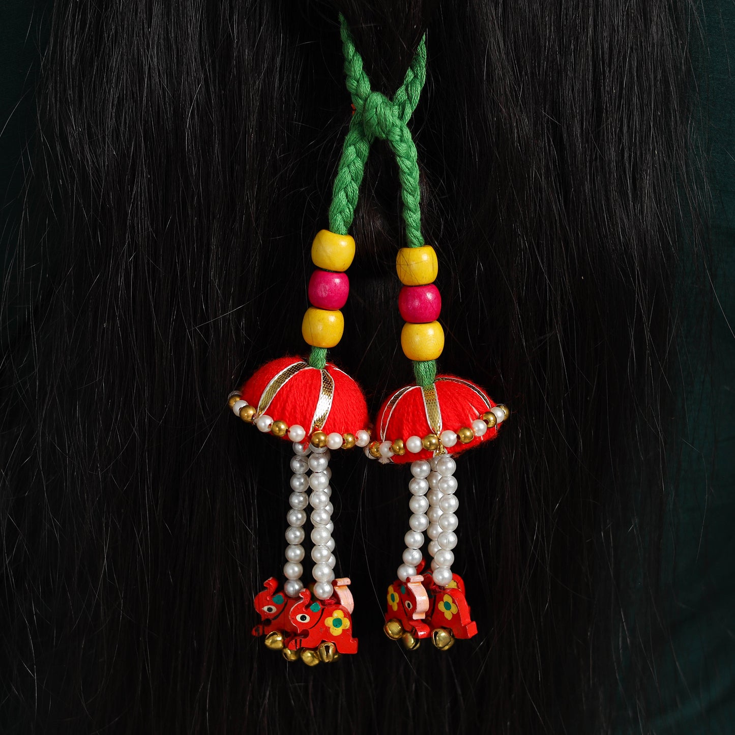 Thread Braided & Bead Work Hair Parandi 11