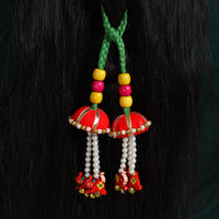 Thread Braided & Bead Work Hair Parandi 11