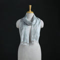 Handwoven Banarasi Pure Silk Stole with Tassels 09