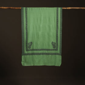 Plain Fine Wool Stole with Woven Border for Women 21