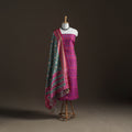 Pochampally Ikat Handloom Sico Unstitched Dress Material: Kurta with Mulberry Silk Dupatta 25