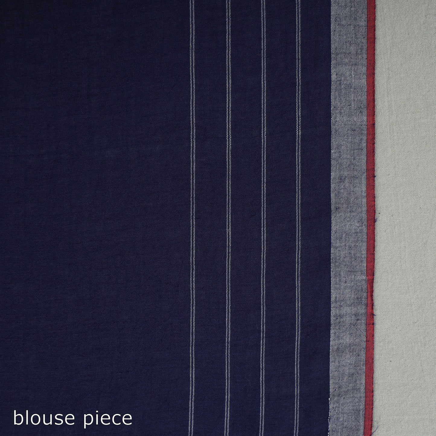 Blue - Handloom Cotton Phulia Jamdani Saree with Tassels 02