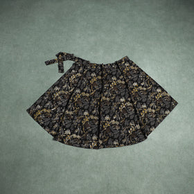 Bagru Hand Block Print Natural Dyed Cotton Wrap Around Skirt 14