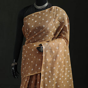 Bandhani Tie-Dye Kota Doria Cotton Saree 20