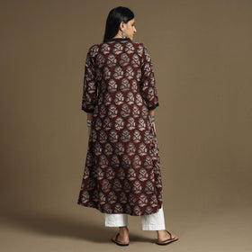  Bagru Hand Block Printed Cotton Long Kurta Online at iTokri.com