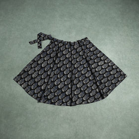Bagru Hand Block Print Natural Dyed Cotton Wrap Around Skirt 16