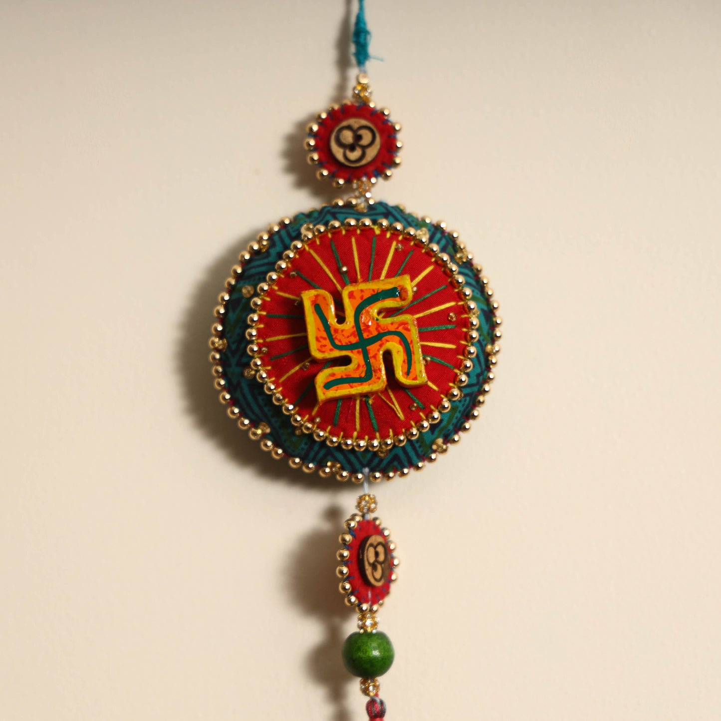 Swastik - Handmade Felt & Beadwork Wall Hanging