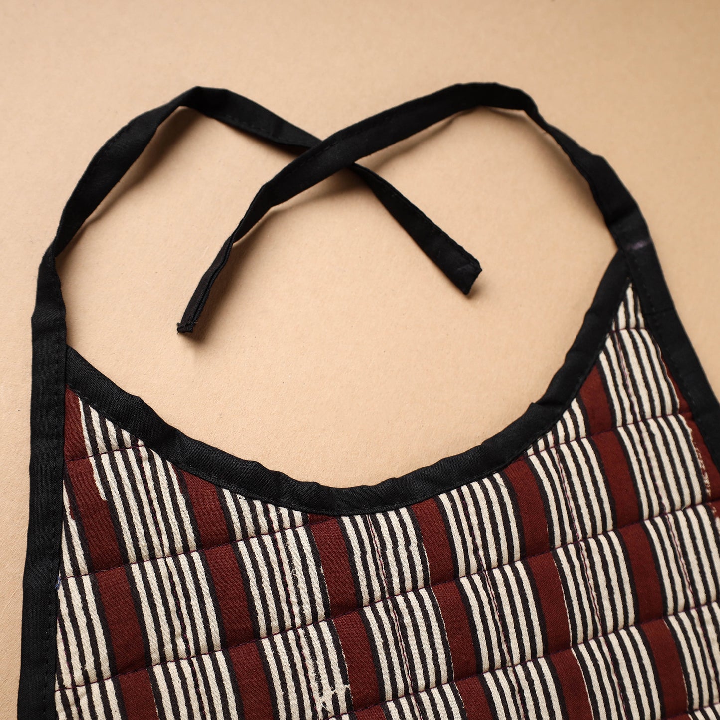 Brown Handmade Cotton Baby Bib