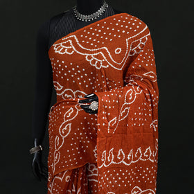 Kutch Bandhani Tie-Dye Cotton Saree 36